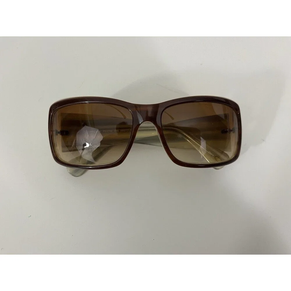 FOSSIL Cat No 3 Penny Geometric Wrap Authentic Sunglasses Tortoise Cream VTG